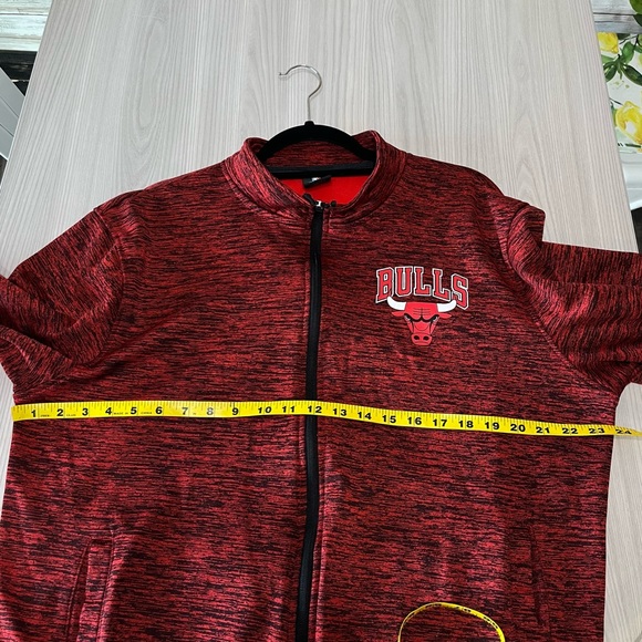 Chicago Bulls Official NBA Full Zip-Up Track Jacket Red Black Size XL - Picture 5 of 8
